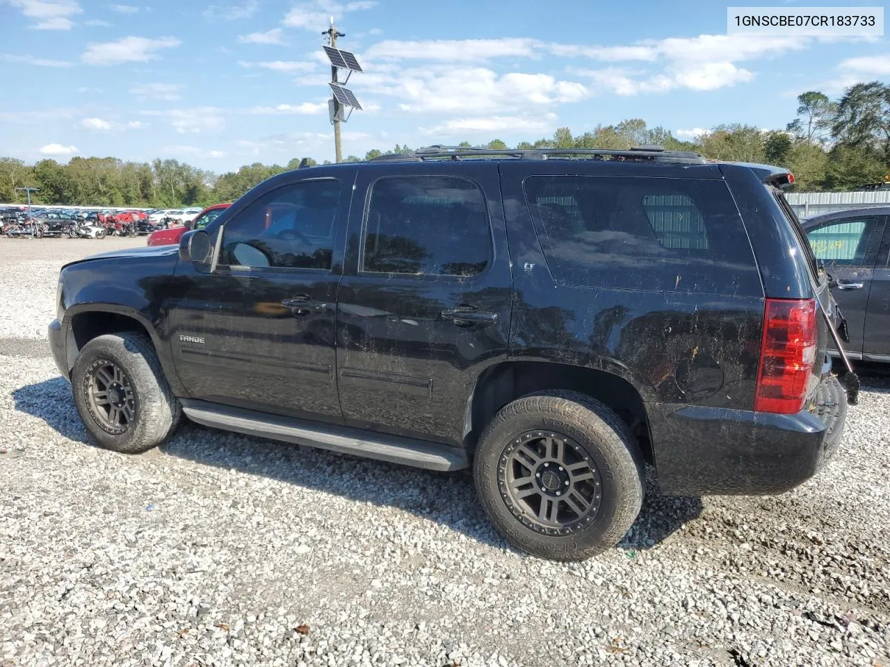 2012 Chevrolet Tahoe C1500 Lt VIN: 1GNSCBE07CR183733 Lot: 73867714