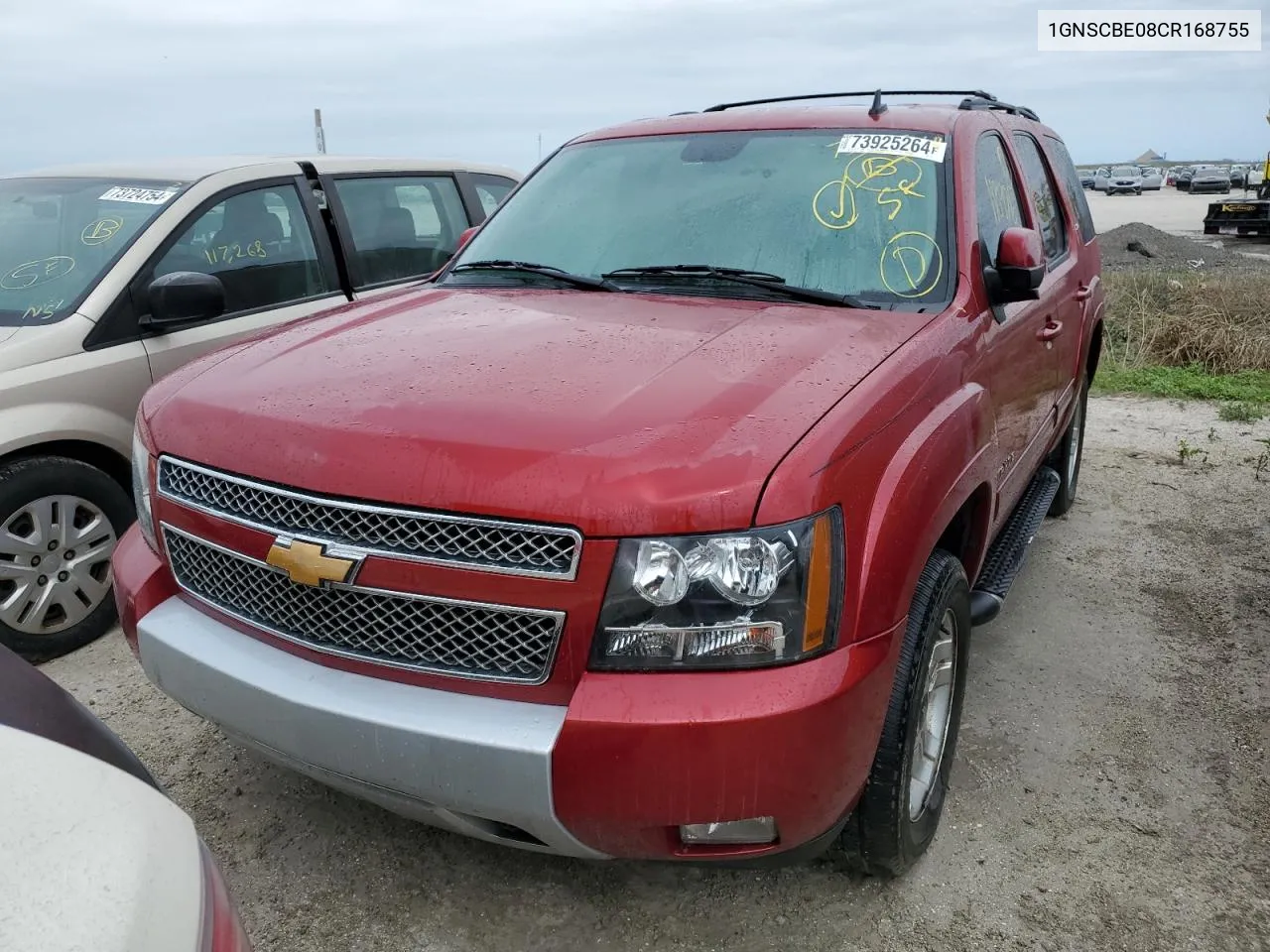 2012 Chevrolet Tahoe C1500 Lt VIN: 1GNSCBE08CR168755 Lot: 73925264