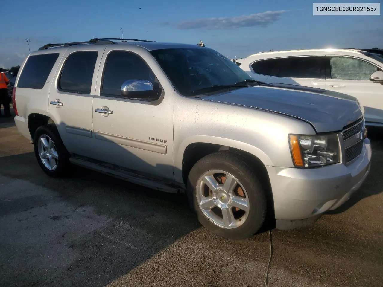 2012 Chevrolet Tahoe C1500 Lt VIN: 1GNSCBE03CR321557 Lot: 73982054