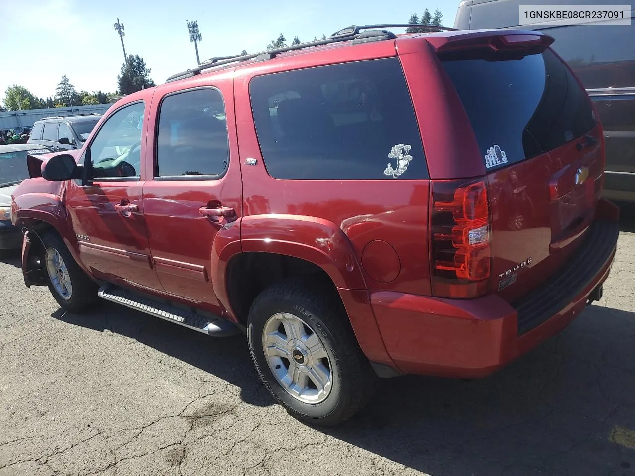 2012 Chevrolet Tahoe K1500 Lt VIN: 1GNSKBE08CR237091 Lot: 74039314