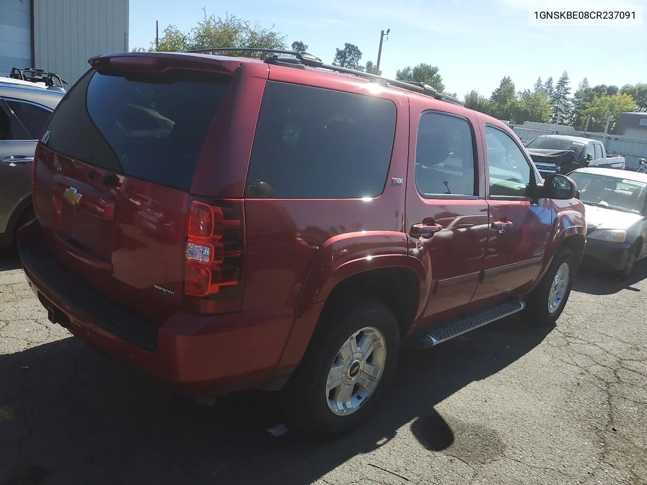 2012 Chevrolet Tahoe K1500 Lt VIN: 1GNSKBE08CR237091 Lot: 74039314