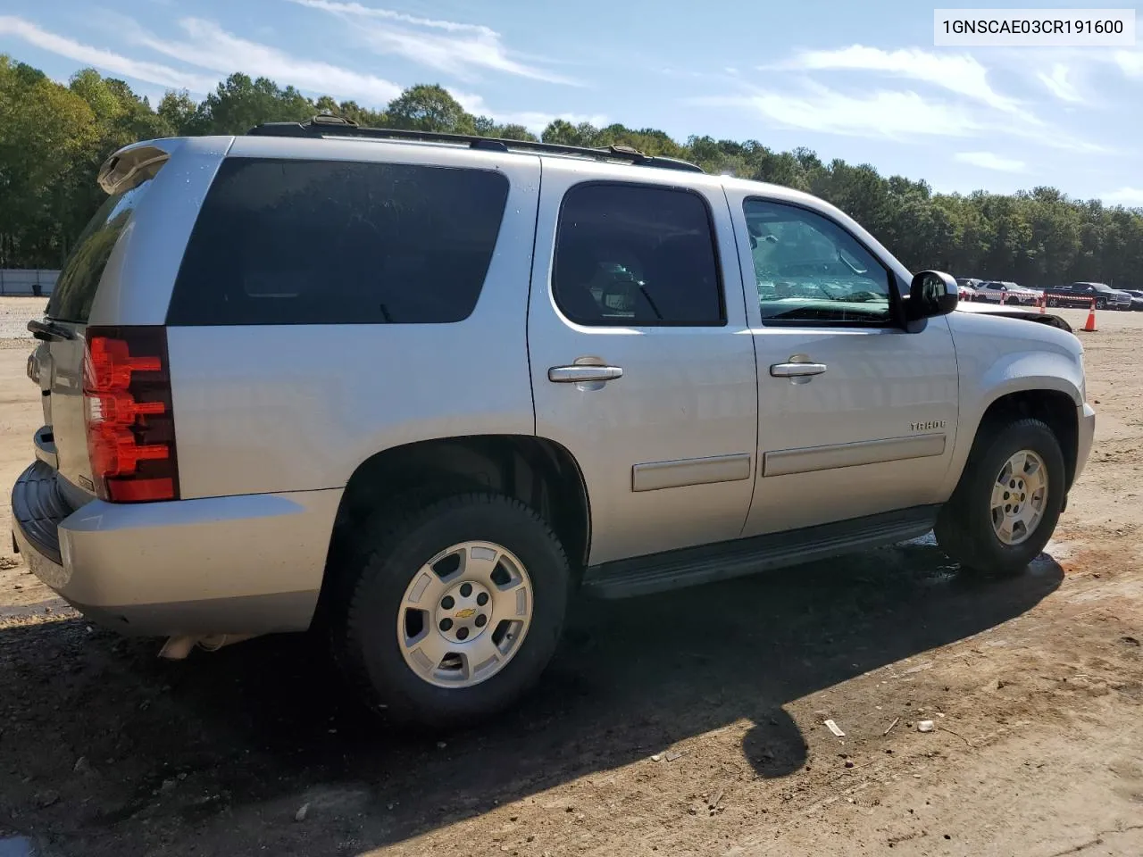 2012 Chevrolet Tahoe C1500 Ls VIN: 1GNSCAE03CR191600 Lot: 74218684