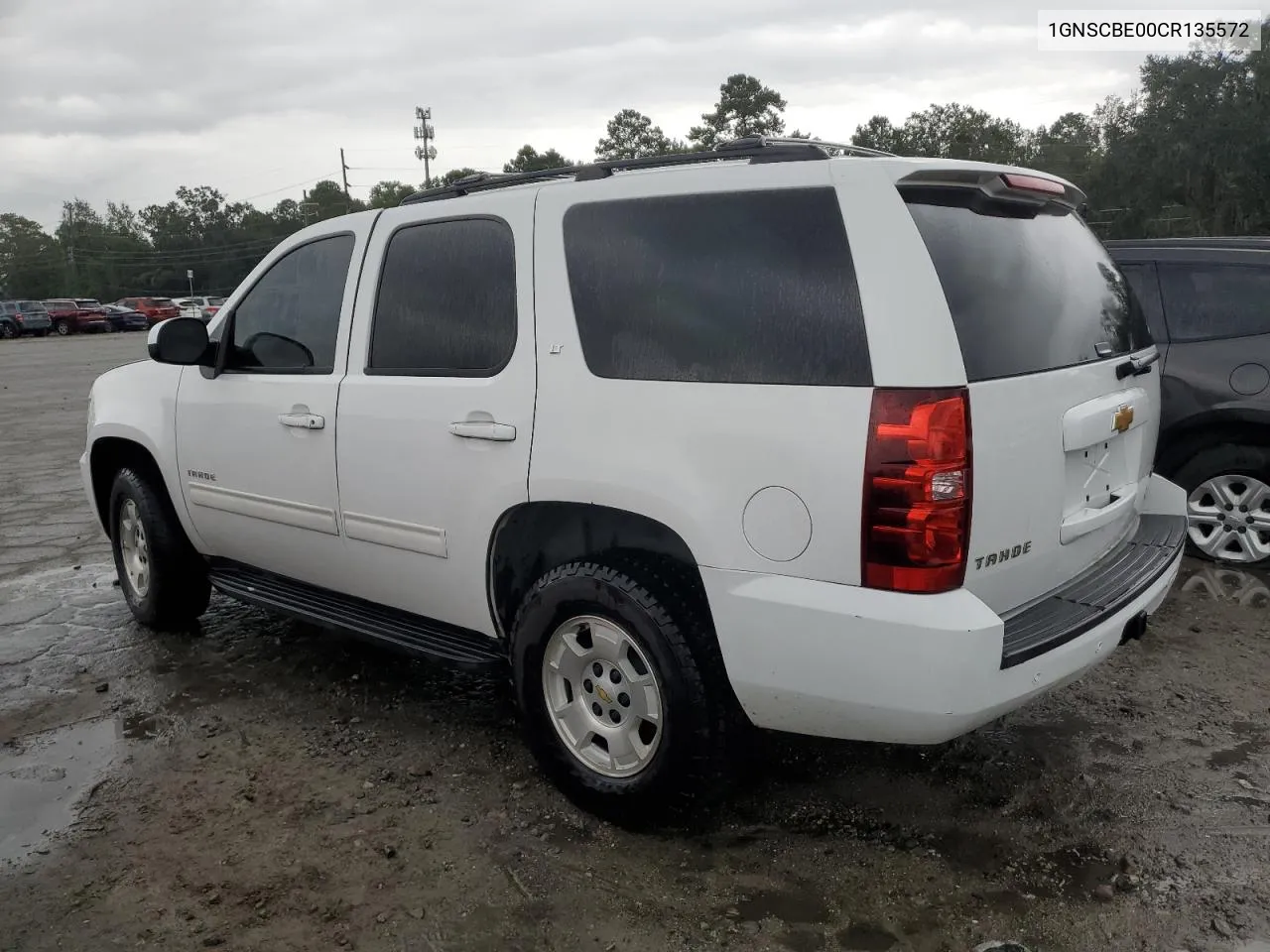 2012 Chevrolet Tahoe C1500 Lt VIN: 1GNSCBE00CR135572 Lot: 74523194