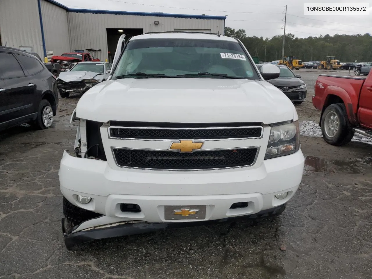 2012 Chevrolet Tahoe C1500 Lt VIN: 1GNSCBE00CR135572 Lot: 74523194