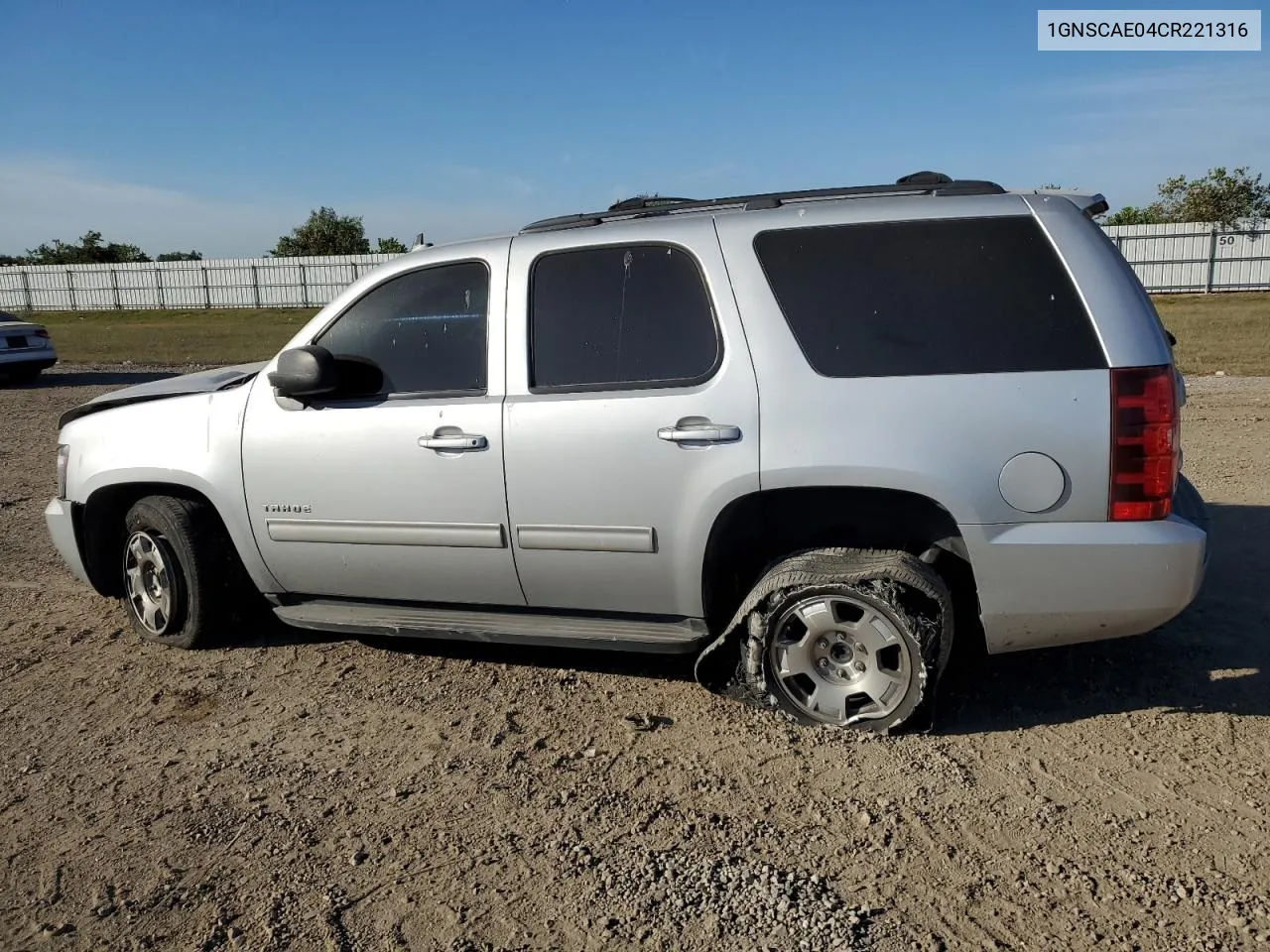 2012 Chevrolet Tahoe C1500 Ls VIN: 1GNSCAE04CR221316 Lot: 76254894