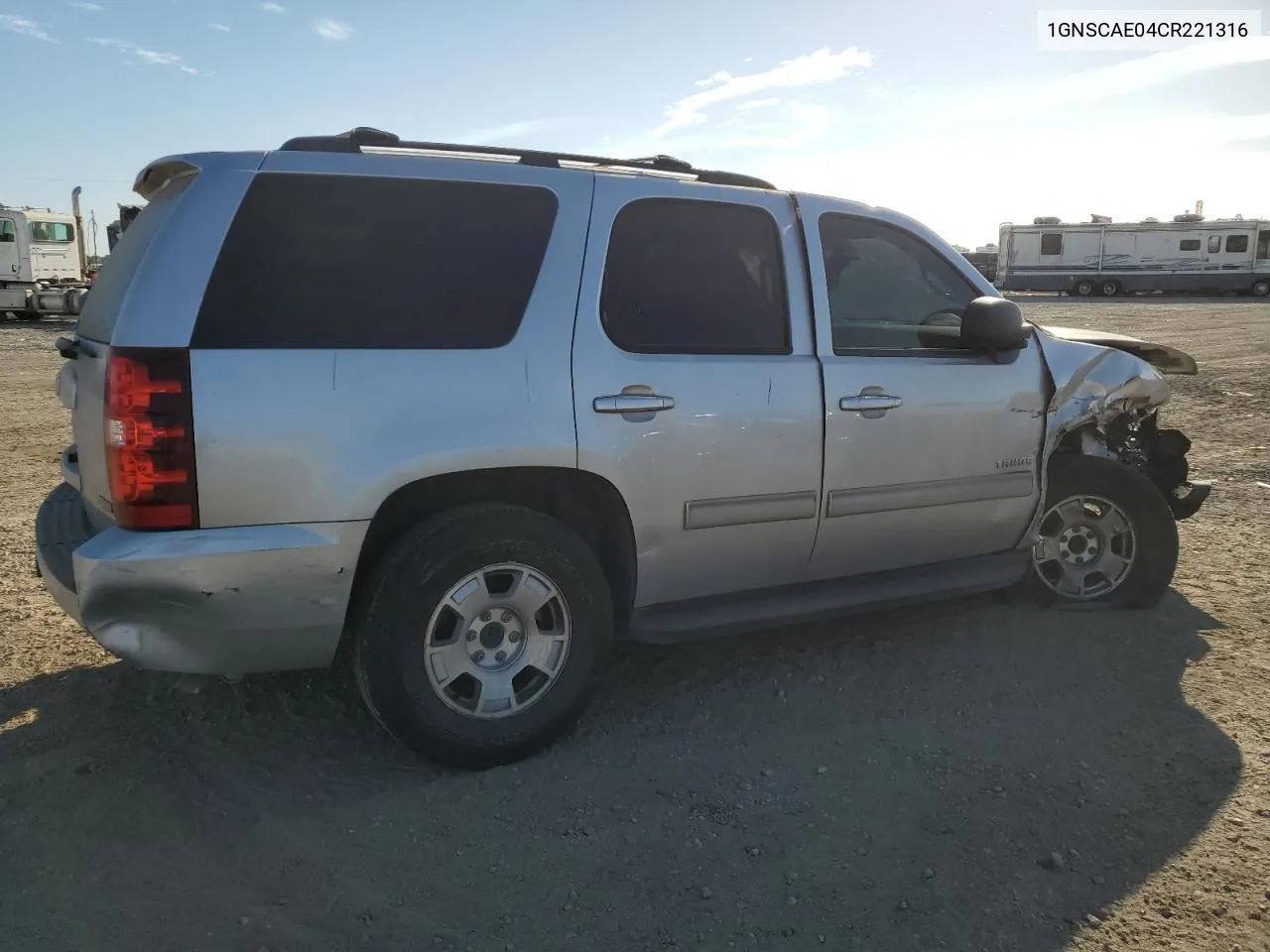 2012 Chevrolet Tahoe C1500 Ls VIN: 1GNSCAE04CR221316 Lot: 76254894