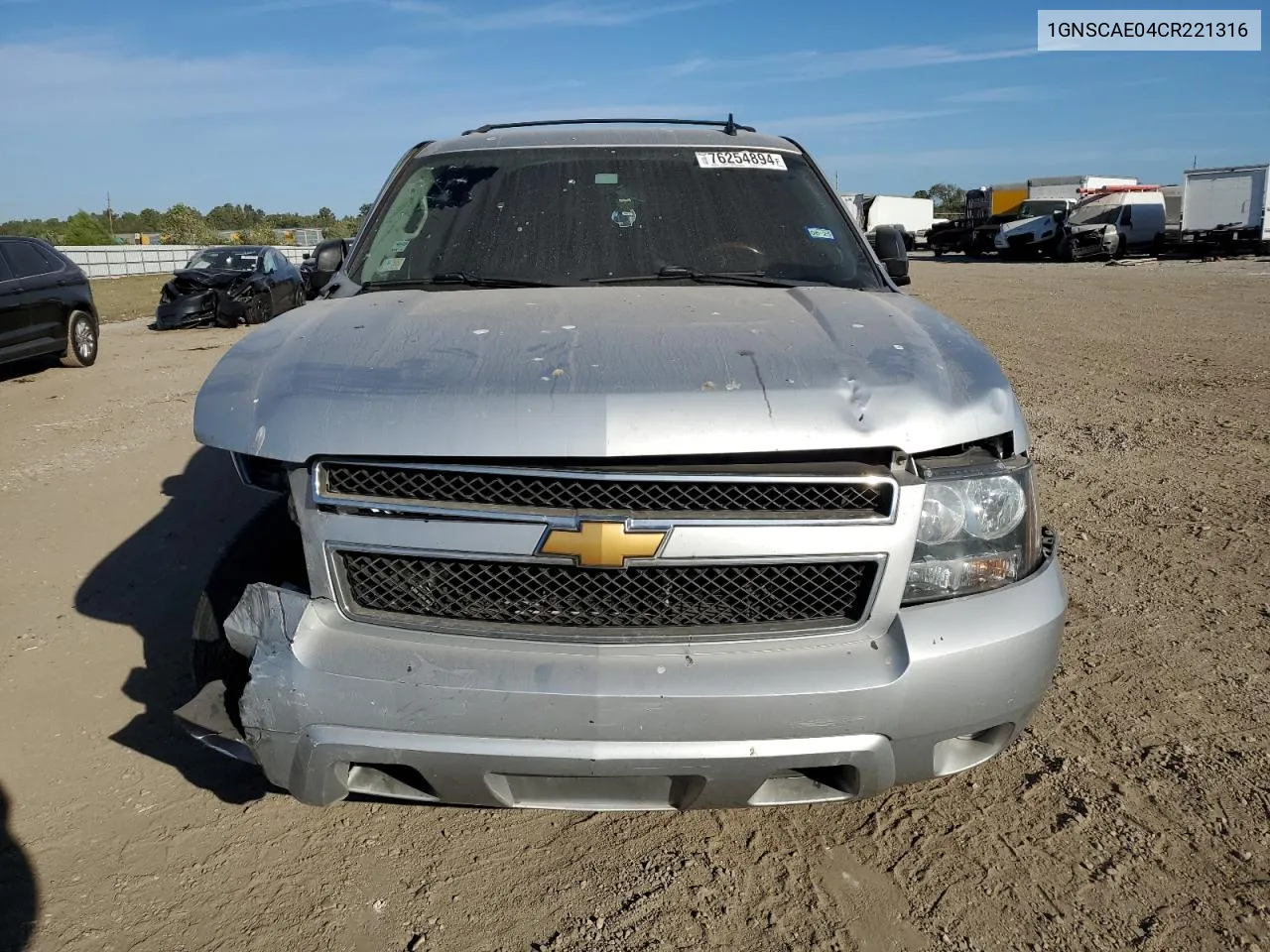 2012 Chevrolet Tahoe C1500 Ls VIN: 1GNSCAE04CR221316 Lot: 76254894