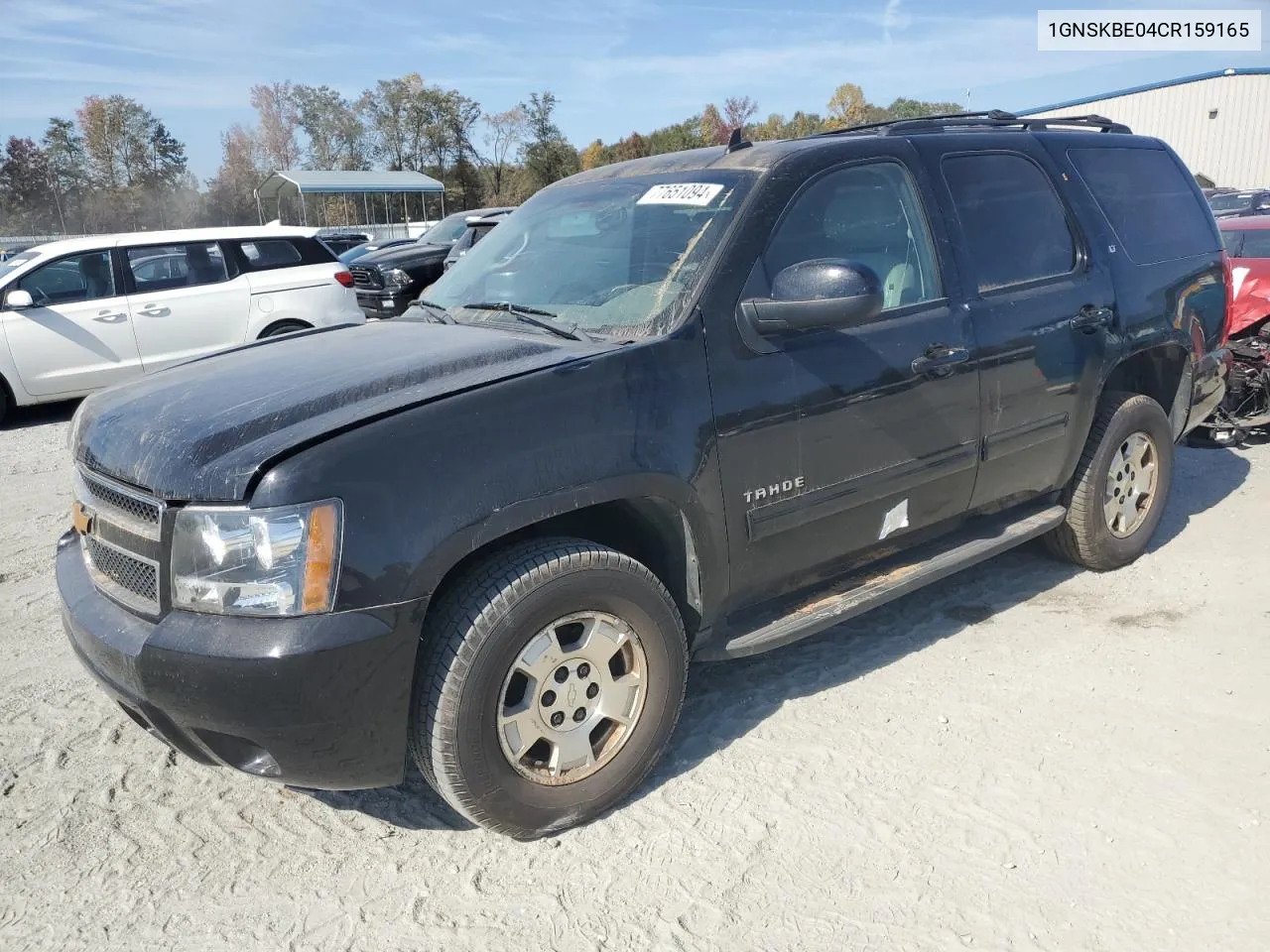 2012 Chevrolet Tahoe K1500 Lt VIN: 1GNSKBE04CR159165 Lot: 77651094