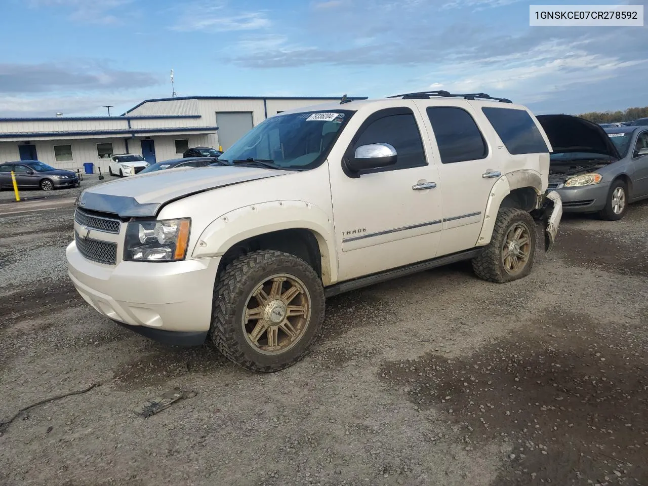 2012 Chevrolet Tahoe K1500 Ltz VIN: 1GNSKCE07CR278592 Lot: 79336204