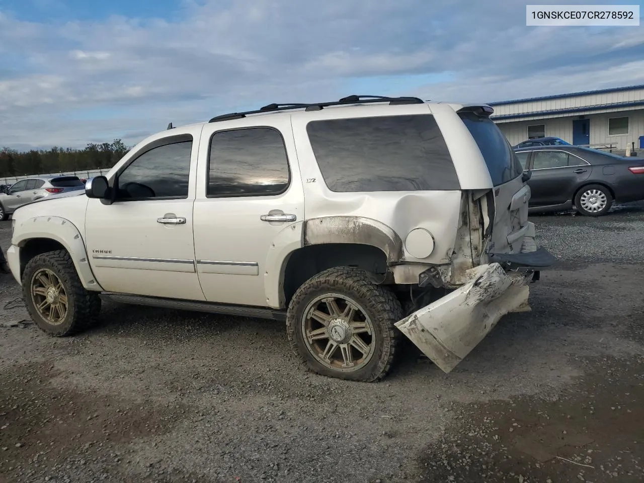 2012 Chevrolet Tahoe K1500 Ltz VIN: 1GNSKCE07CR278592 Lot: 79336204