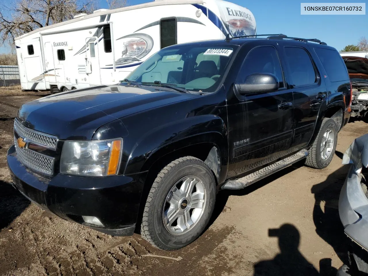 2012 Chevrolet Tahoe K1500 Lt VIN: 1GNSKBE07CR160732 Lot: 80723344