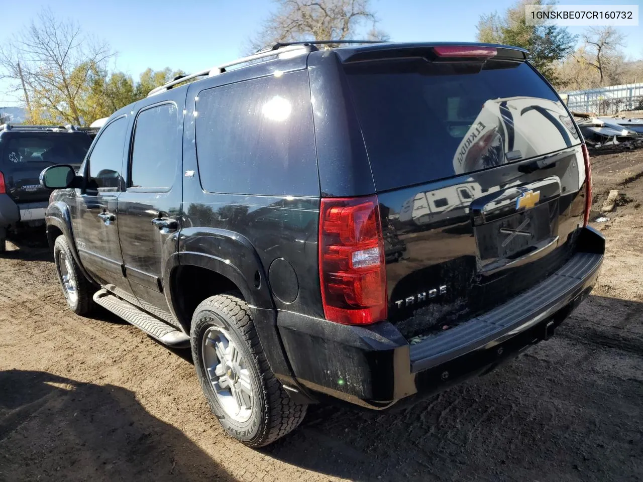 2012 Chevrolet Tahoe K1500 Lt VIN: 1GNSKBE07CR160732 Lot: 80723344