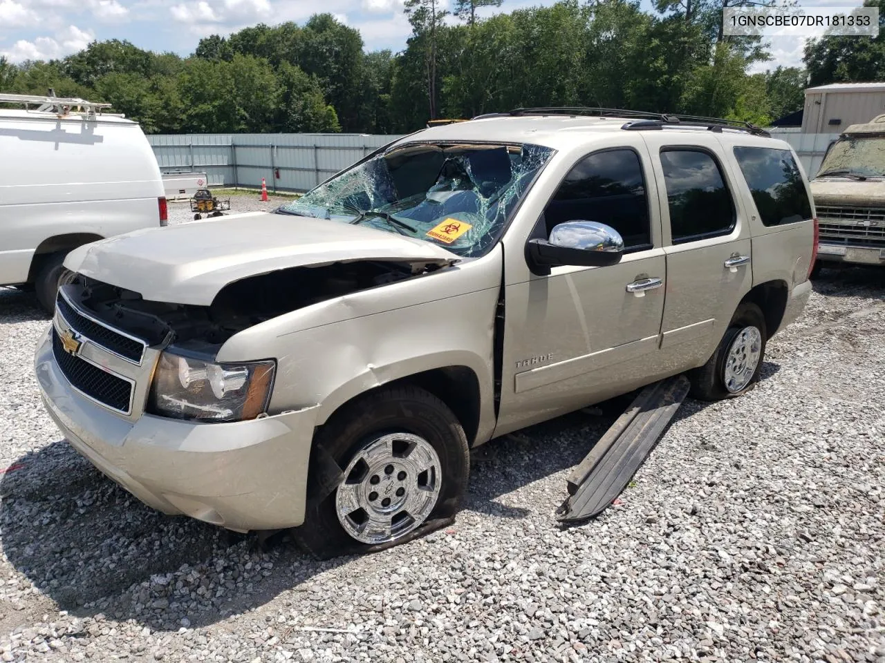 2013 Chevrolet Tahoe C1500 Lt VIN: 1GNSCBE07DR181353 Lot: 62101004