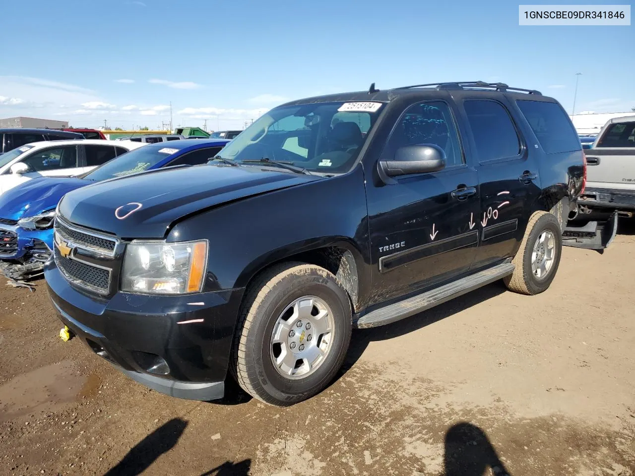 2013 Chevrolet Tahoe C1500 Lt VIN: 1GNSCBE09DR341846 Lot: 72515104