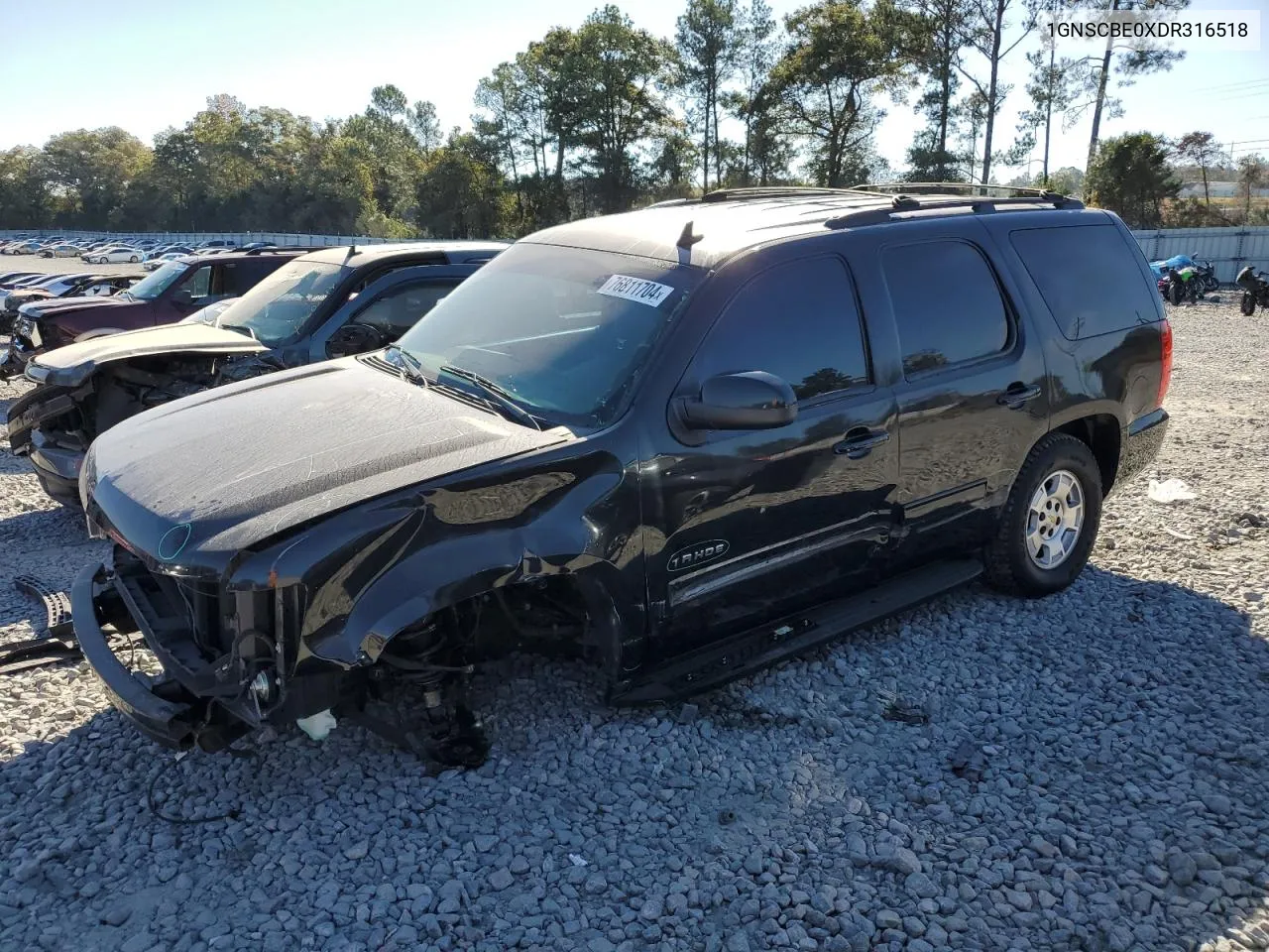 2013 Chevrolet Tahoe C1500 Lt VIN: 1GNSCBE0XDR316518 Lot: 76811704