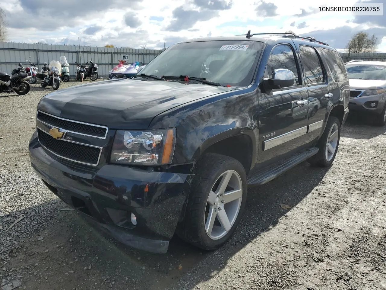 2013 Chevrolet Tahoe K1500 Lt VIN: 1GNSKBE03DR236755 Lot: 77414994