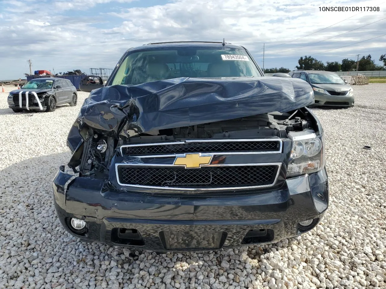 2013 Chevrolet Tahoe C1500 Lt VIN: 1GNSCBE01DR117308 Lot: 78943504