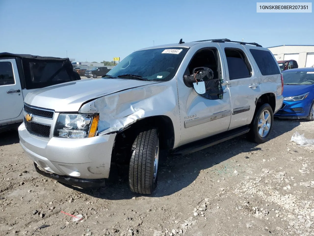 2014 Chevrolet Tahoe K1500 Lt VIN: 1GNSKBE08ER207351 Lot: 73124664