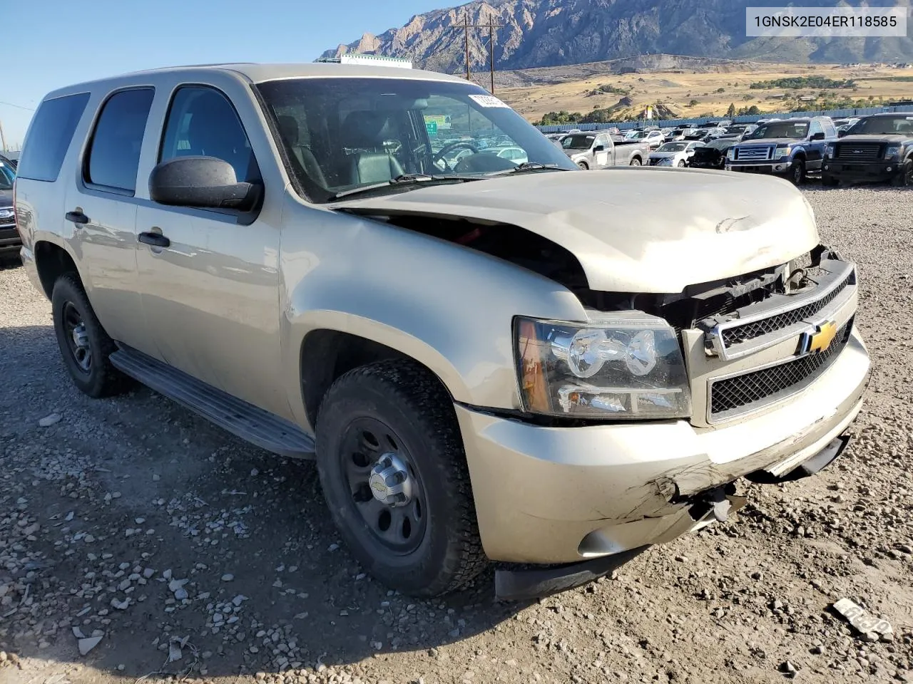 2014 Chevrolet Tahoe Special VIN: 1GNSK2E04ER118585 Lot: 73708854