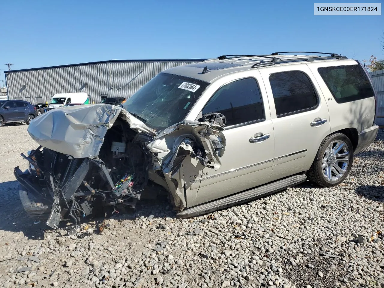 2014 Chevrolet Tahoe K1500 Ltz VIN: 1GNSKCE00ER171824 Lot: 73932564