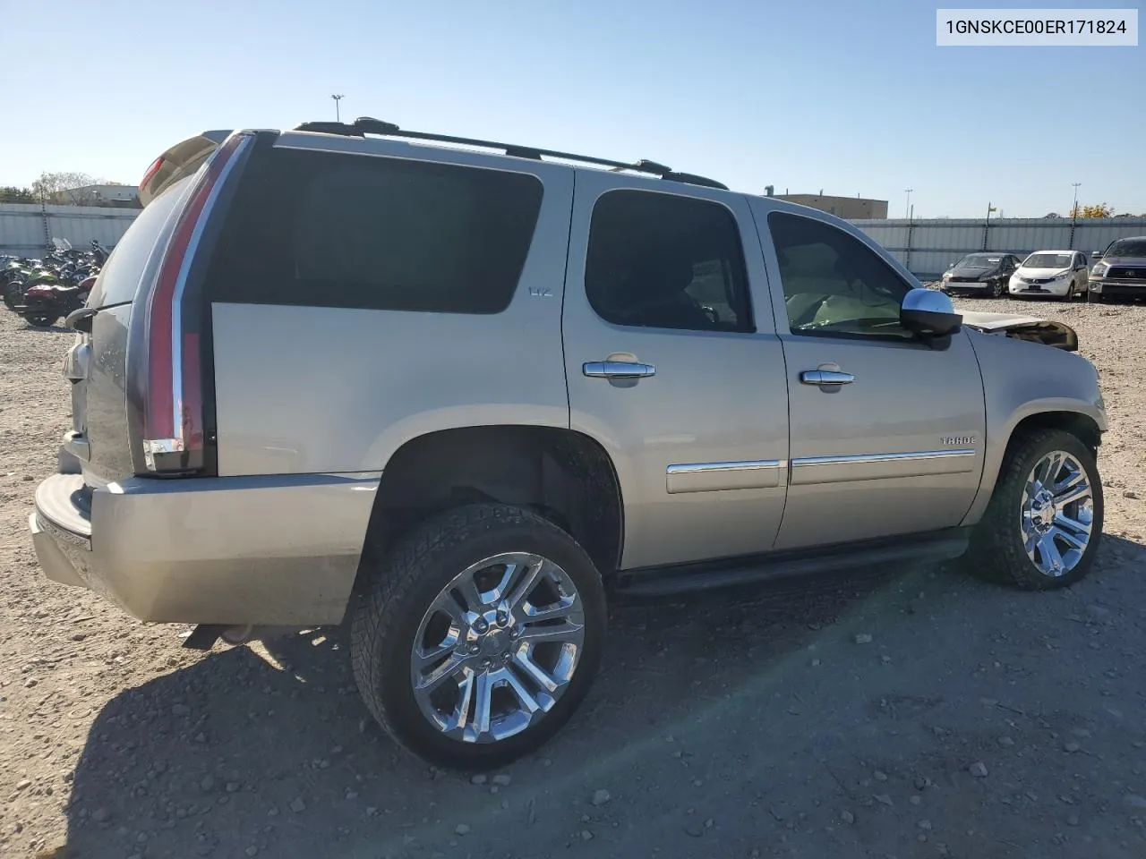 2014 Chevrolet Tahoe K1500 Ltz VIN: 1GNSKCE00ER171824 Lot: 73932564