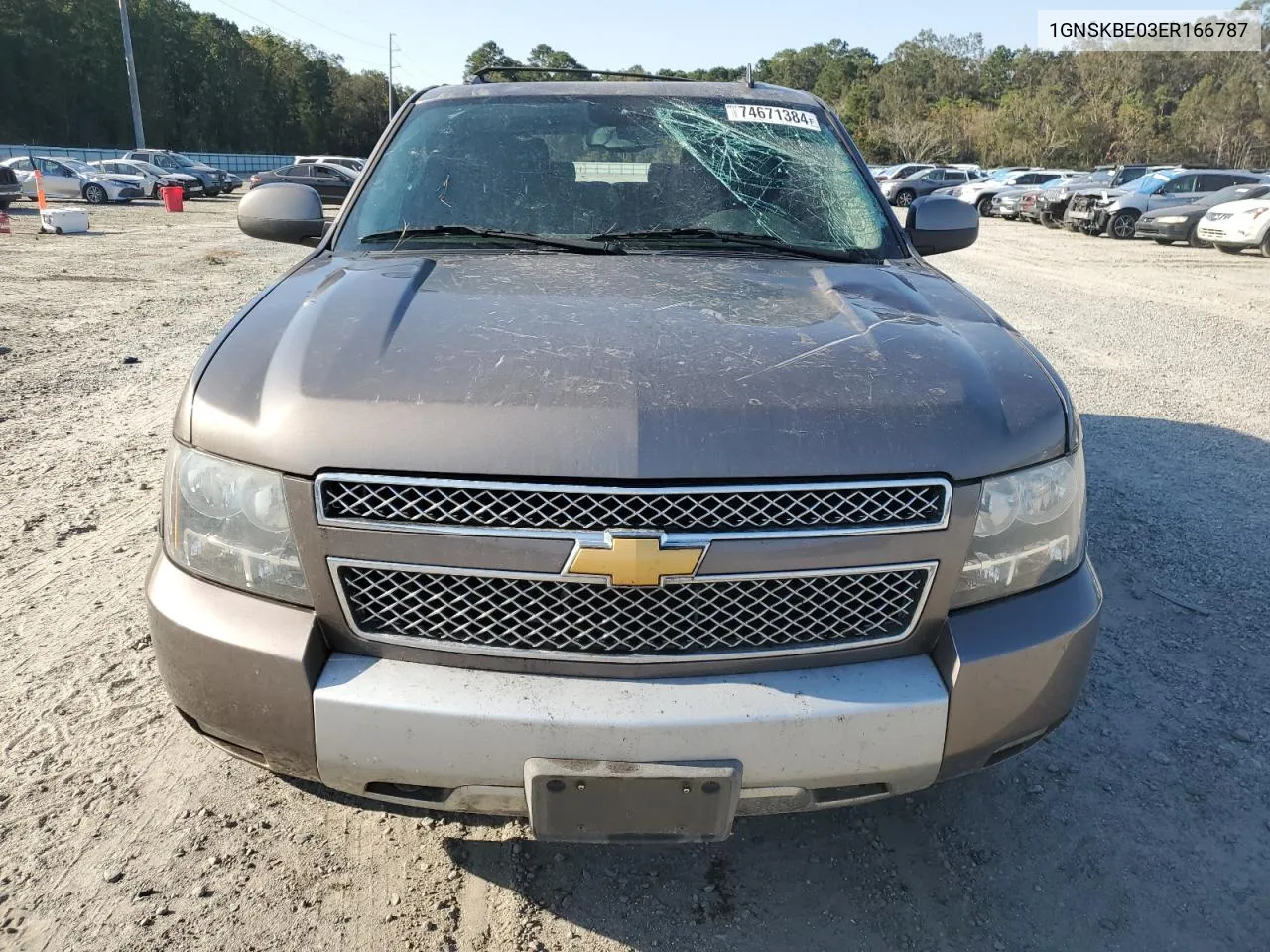 2014 Chevrolet Tahoe K1500 Lt VIN: 1GNSKBE03ER166787 Lot: 74671384