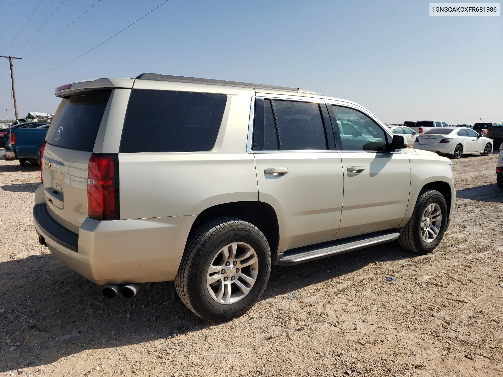 2015 Chevrolet Tahoe C1500 Ls VIN: 1GNSCAKCXFR681986 Lot: 59710474