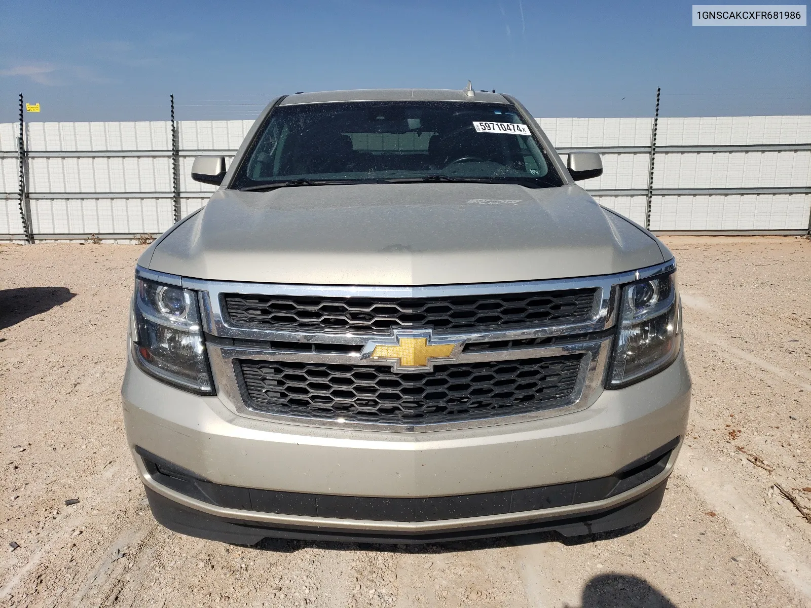 2015 Chevrolet Tahoe C1500 Ls VIN: 1GNSCAKCXFR681986 Lot: 59710474