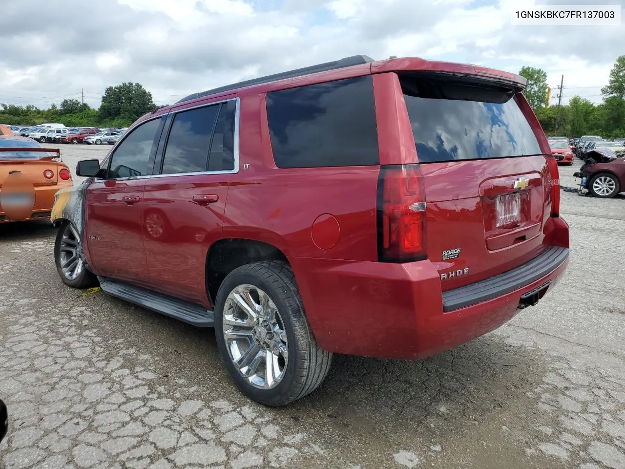 2015 Chevrolet Tahoe K1500 Lt VIN: 1GNSKBKC7FR137003 Lot: 61548124