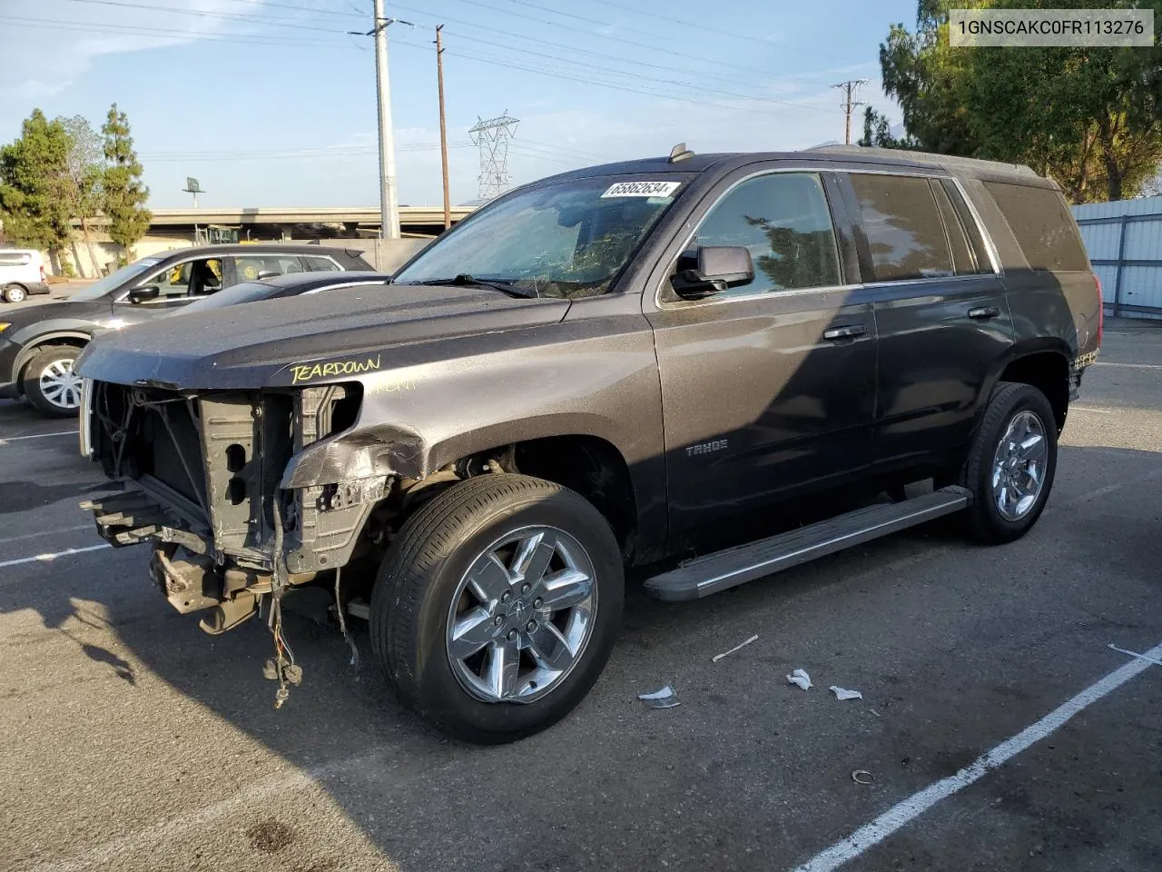 2015 Chevrolet Tahoe C1500 Ls VIN: 1GNSCAKC0FR113276 Lot: 65862634