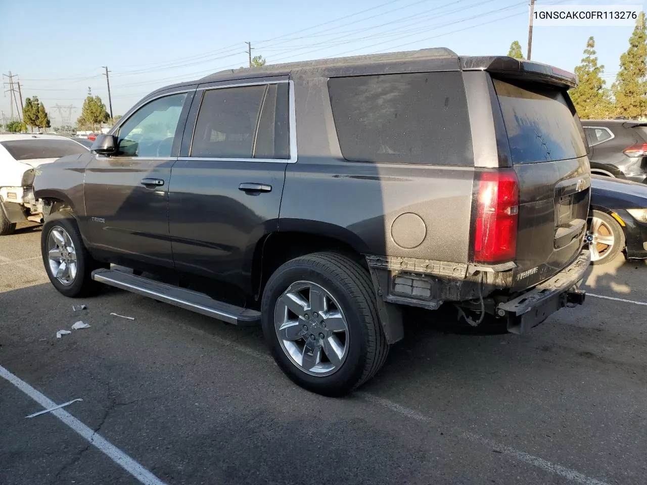 2015 Chevrolet Tahoe C1500 Ls VIN: 1GNSCAKC0FR113276 Lot: 65862634