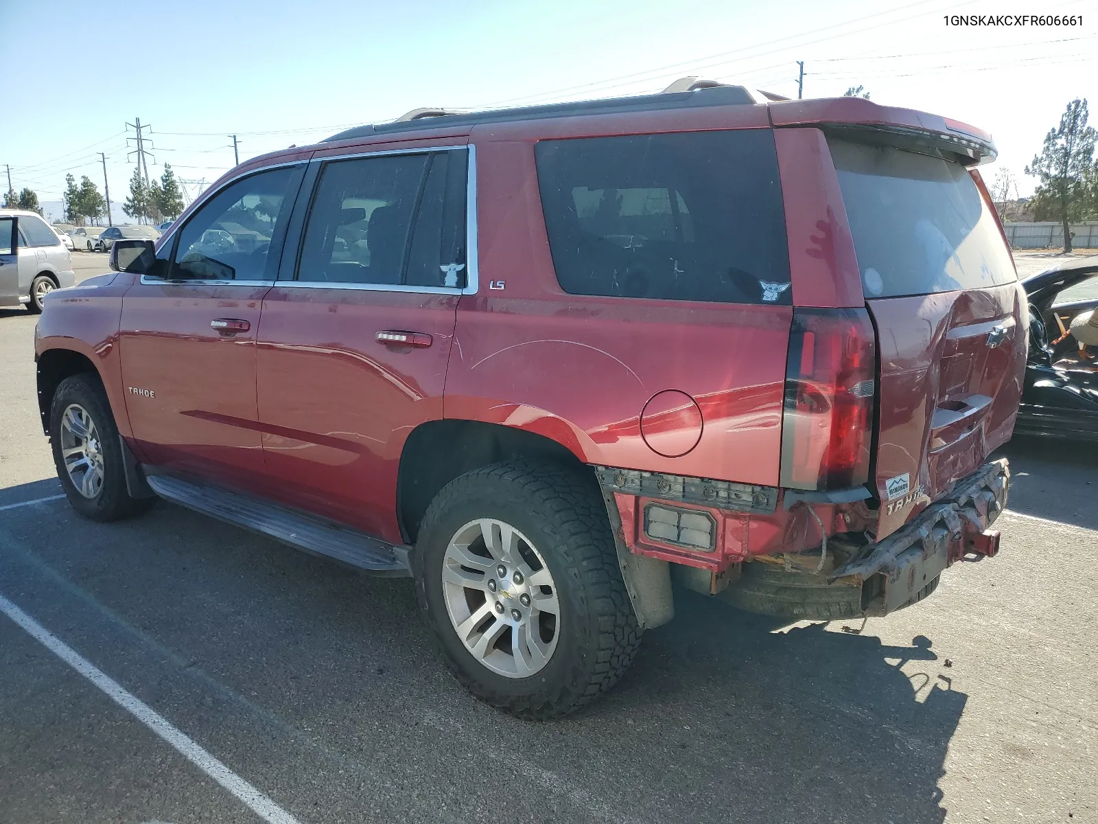 2015 Chevrolet Tahoe K1500 Ls VIN: 1GNSKAKCXFR606661 Lot: 65967034