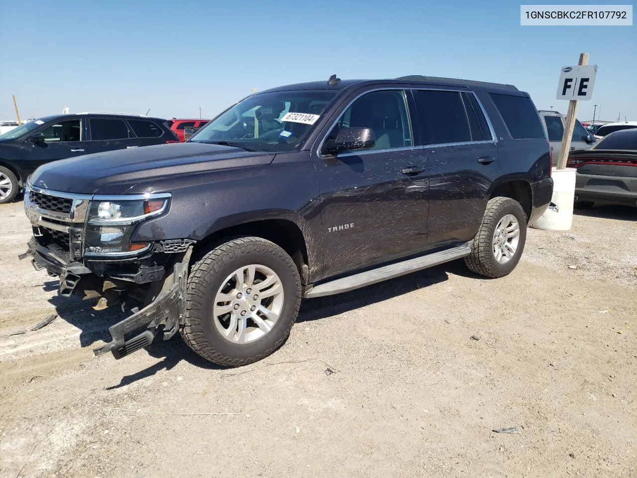 2015 Chevrolet Tahoe C1500 Lt VIN: 1GNSCBKC2FR107792 Lot: 67321104