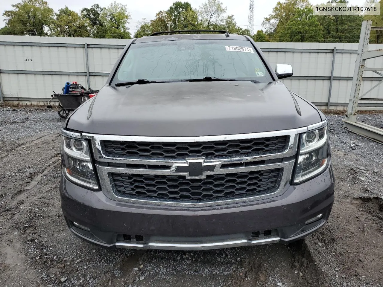 2015 Chevrolet Tahoe K1500 Ltz VIN: 1GNSKCKC7FR107618 Lot: 71803674