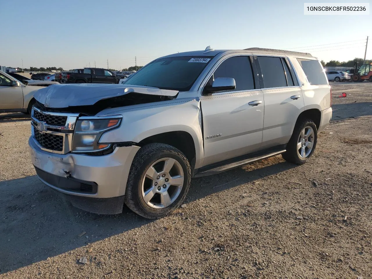 2015 Chevrolet Tahoe C1500 Lt VIN: 1GNSCBKC8FR502236 Lot: 72003794