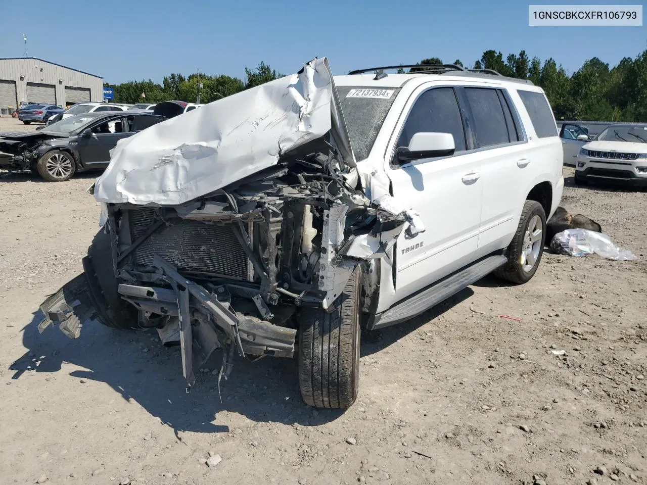 2015 Chevrolet Tahoe C1500 Lt VIN: 1GNSCBKCXFR106793 Lot: 72137934