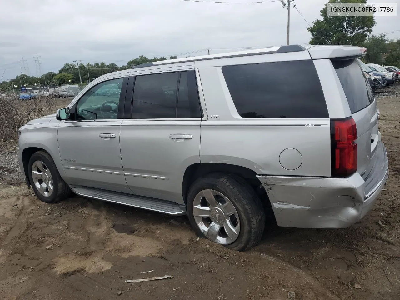 2015 Chevrolet Tahoe K1500 Ltz VIN: 1GNSKCKC8FR217786 Lot: 72167334