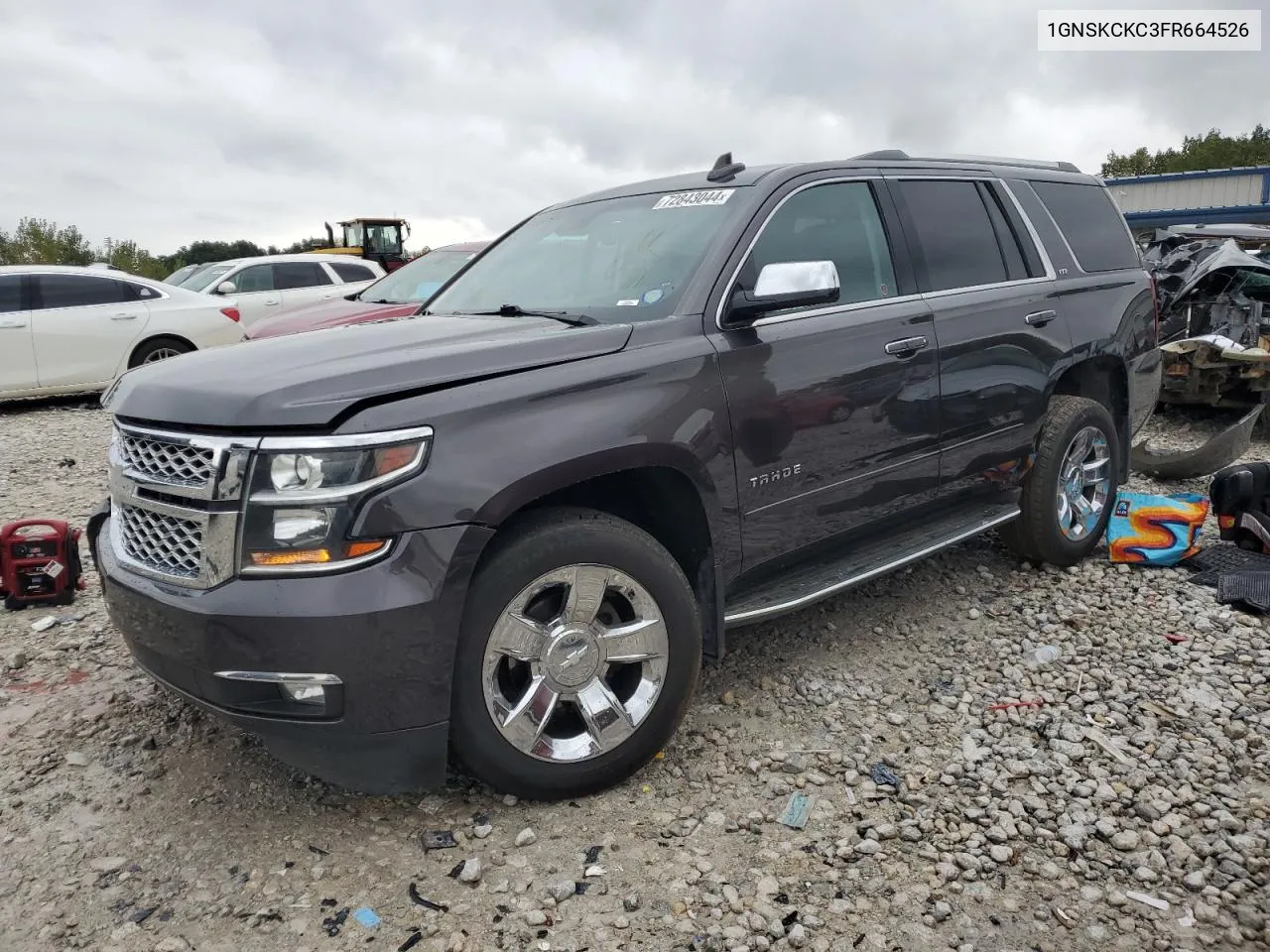 2015 Chevrolet Tahoe K1500 Ltz VIN: 1GNSKCKC3FR664526 Lot: 72843044