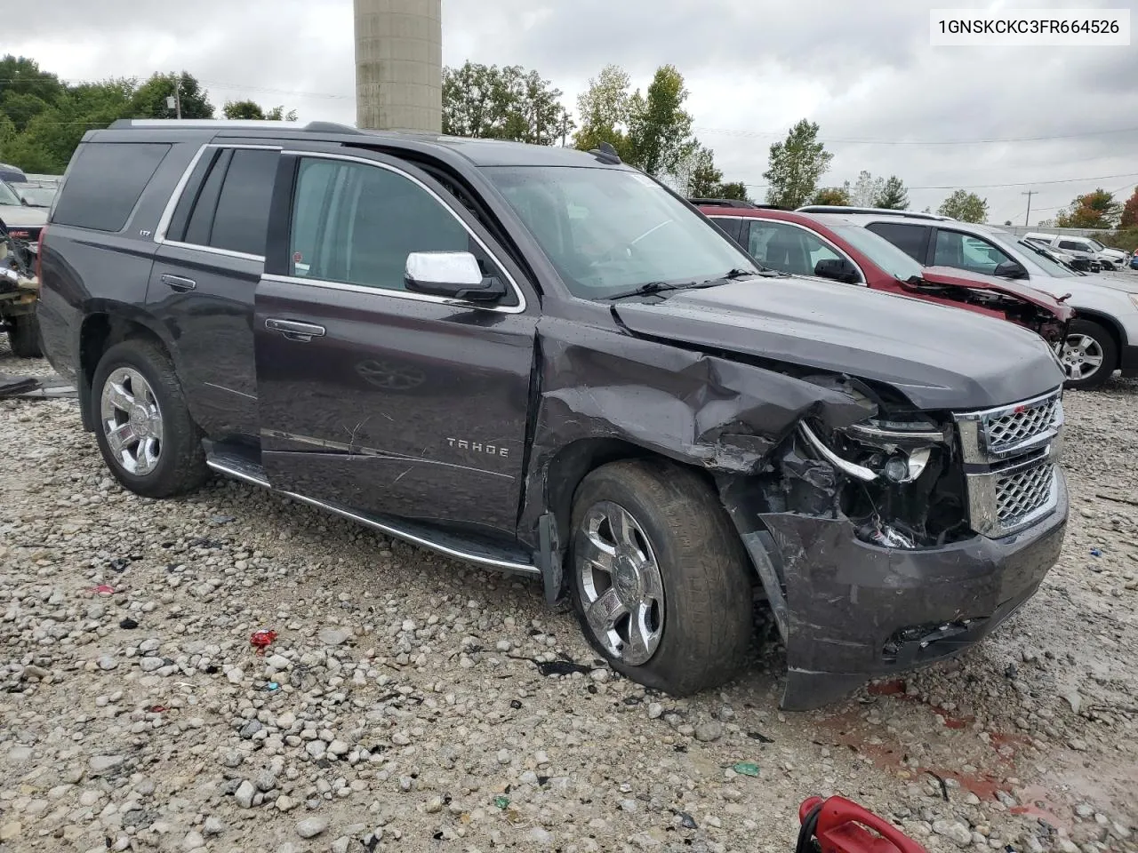 2015 Chevrolet Tahoe K1500 Ltz VIN: 1GNSKCKC3FR664526 Lot: 72843044