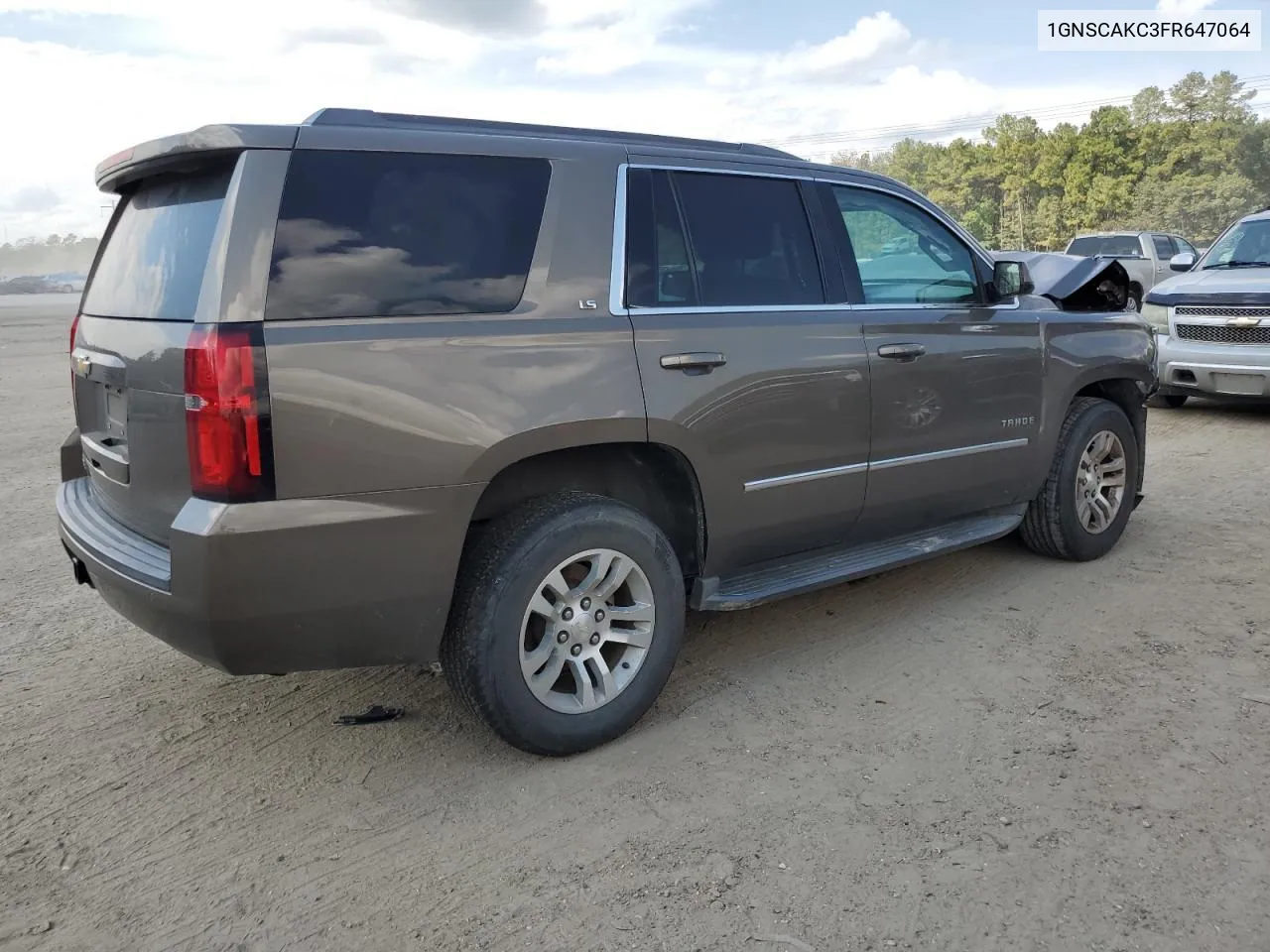 2015 Chevrolet Tahoe C1500 Ls VIN: 1GNSCAKC3FR647064 Lot: 72922924