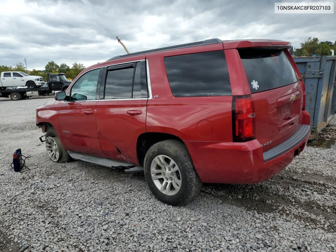 2015 Chevrolet Tahoe K1500 Ls VIN: 1GNSKAKC8FR207103 Lot: 73010444