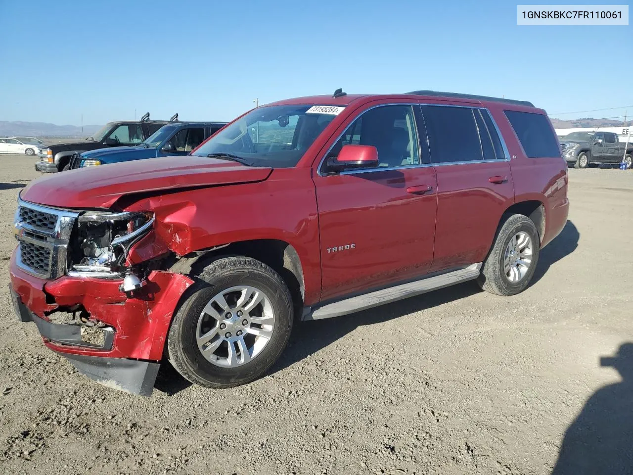 2015 Chevrolet Tahoe K1500 Lt VIN: 1GNSKBKC7FR110061 Lot: 73195284