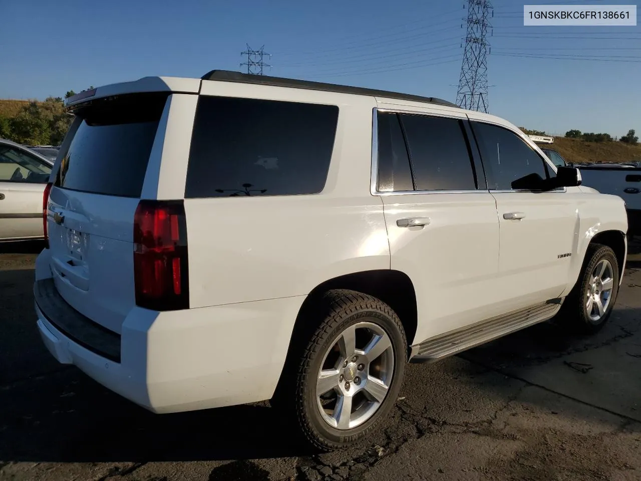 2015 Chevrolet Tahoe K1500 Lt VIN: 1GNSKBKC6FR138661 Lot: 73410484