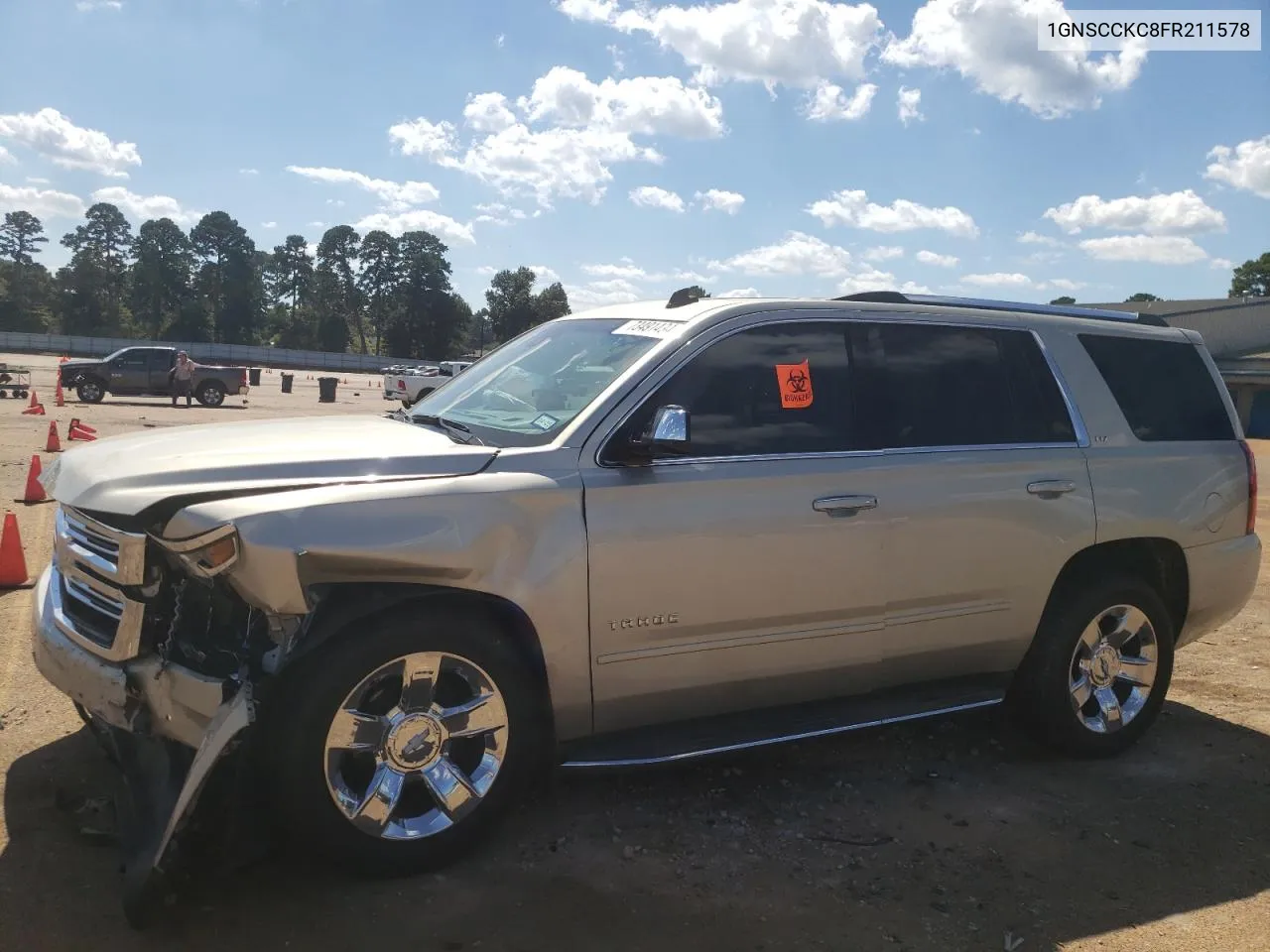 2015 Chevrolet Tahoe C1500 Ltz VIN: 1GNSCCKC8FR211578 Lot: 73491434