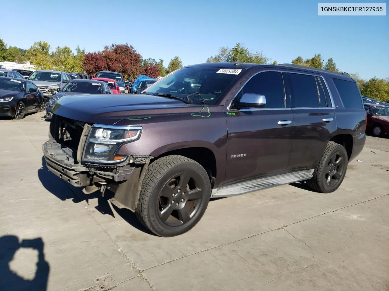 2015 Chevrolet Tahoe K1500 Lt VIN: 1GNSKBKC1FR127955 Lot: 73529504