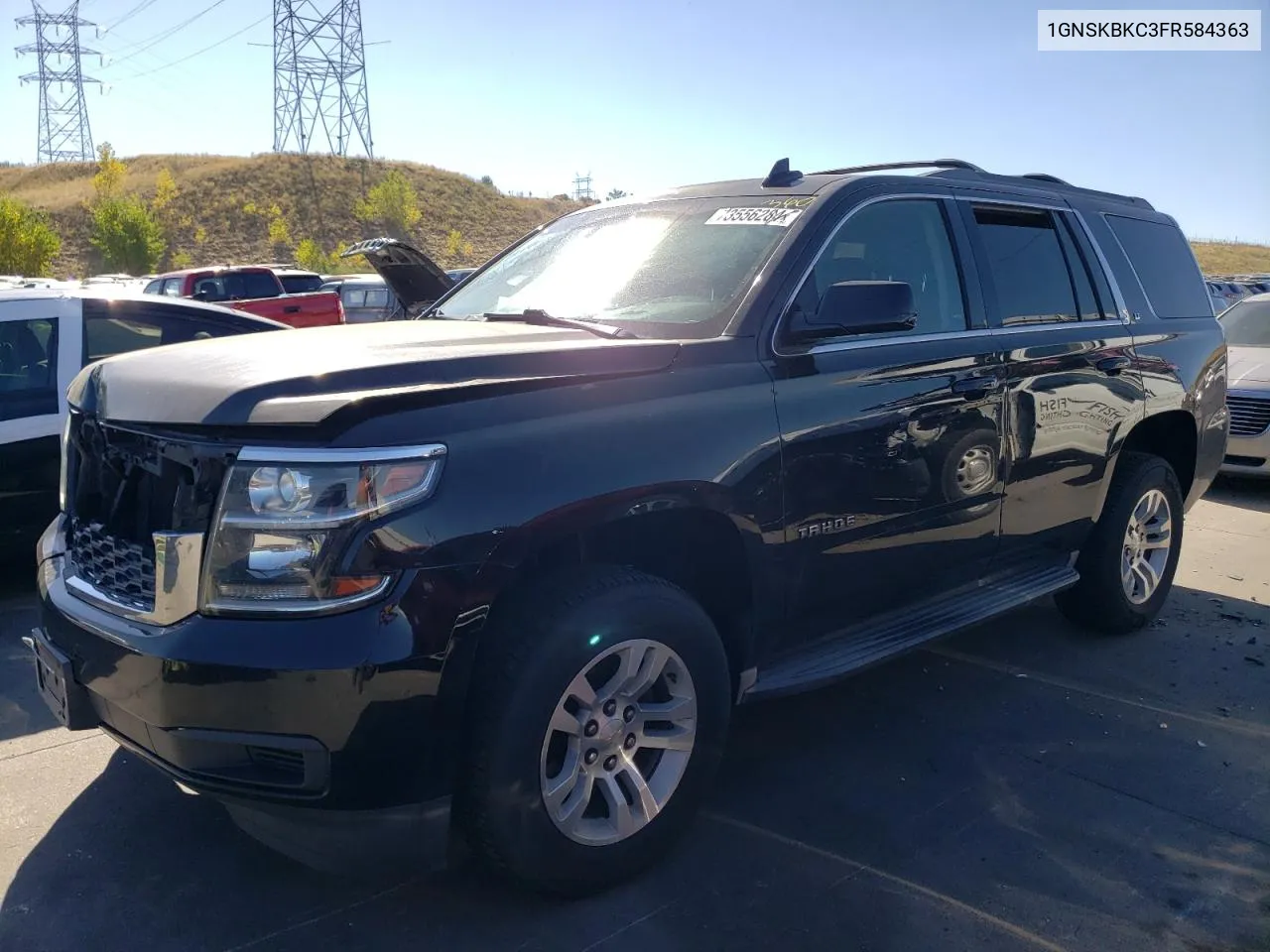 2015 Chevrolet Tahoe K1500 Lt VIN: 1GNSKBKC3FR584363 Lot: 73556284