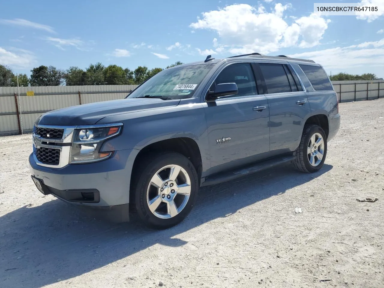 2015 Chevrolet Tahoe C1500 Lt VIN: 1GNSCBKC7FR647185 Lot: 74076844