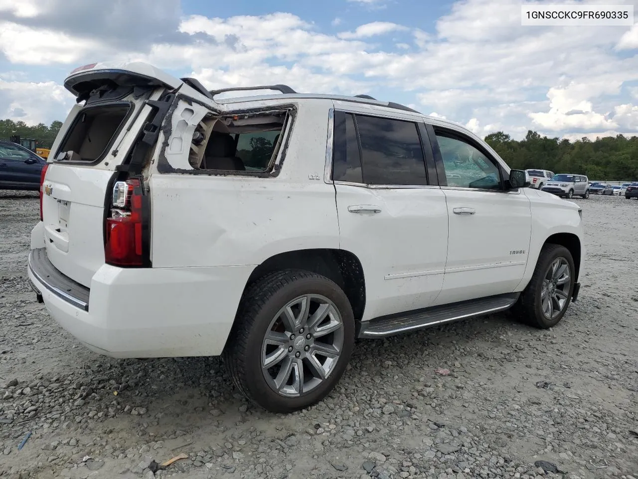 2015 Chevrolet Tahoe C1500 Ltz VIN: 1GNSCCKC9FR690335 Lot: 74088874