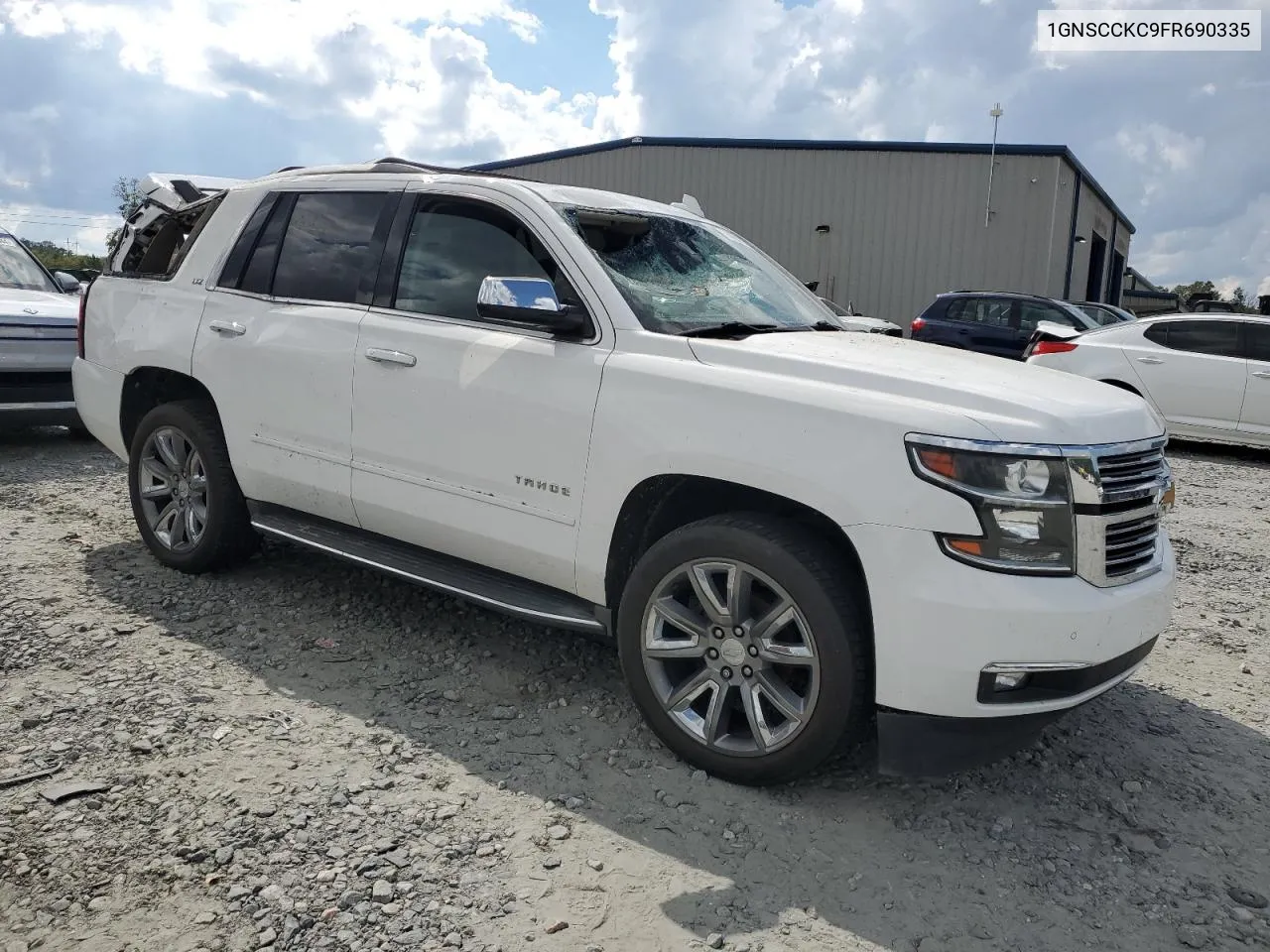 2015 Chevrolet Tahoe C1500 Ltz VIN: 1GNSCCKC9FR690335 Lot: 74088874