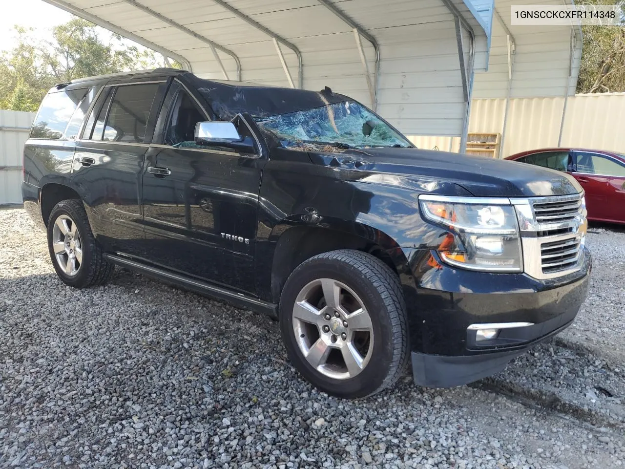 2015 Chevrolet Tahoe C1500 Ltz VIN: 1GNSCCKCXFR114348 Lot: 74209324